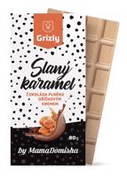GRIZLY Karamelová čokoláda plněná oříškovým krémem Slaný karamel by @mamadomisha 80 g