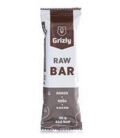 Balení 15x GRIZLY RAW Bar kokos-kešu-kakao 55 g