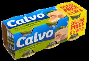 Calvo Tuňák v olivovém oleji 6x80 g