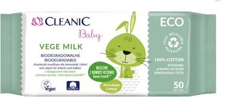 Cleanic baby ECO Quinoa eco milk 50 pcs expirace