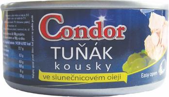 Condor Tuňák kousky ve slunečnicovém oleji (plechovka) 170 g