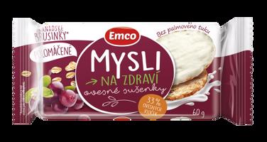 Emco Mysli Ovesné sušenky polomáčené s brusinkou 60 g