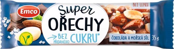 Emco Super ořechy čokoláda a mořská sůl 35 g