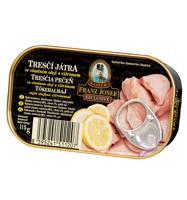 Franz Josef Kaiser Tresčí játra ve vlastním oleji s citronem 115 g