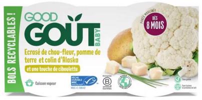 Good Gout Treska pestrá s květákem a brambůrky BIO 2x190 g