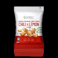 Greenergy Fava Chips s příchutí chilli a citrónu 60 g expirace