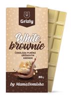 GRIZLY Bílá čokoláda plněná oříškovým krémem White Brownie by @mamadomisha 80 g