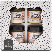 GRIZLY Dárkový set Slaný karamel by @mamadomisha 4×250 g