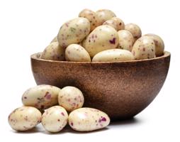 GRIZLY Mandle v bílé čokoládě s květy chrpy BIO 250 g expirace