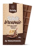 GRIZLY Mléčná čokoláda plněná oříškovým krémem White Brownie by @mamadomisha 80 g