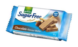 Gullón Chocolate wafer Oplatky plněné čokoladovým krémem, bez cukru, se sladidly 60 g