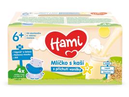 Hami Mlíčko s kaší s příchutí vanilky 4x250ml