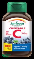 Jamieson Vitamín C 500 mg tablety na cucání borůvka 120 tablet