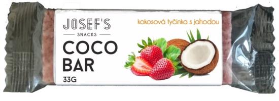 Josef's snacks Kokosová tyčinka s lyofilizovanou jahodou 33 g