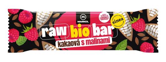 Markol BIO Tyčinka Čokoládová s malinami RAW  40g expirace