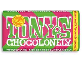Tony's Chocolonely - mléčná tmavá čokoláda, brownies a pekanové ořechy, 180 g expirace