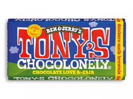 Tony´s Chocolonely - mléčná tmavá čokoláda, brownies Ben&Jerrys 180 g expirace