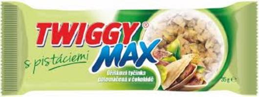 Twiggy Max s pistáciemi polomáčená v čokoládě 35 g expirace